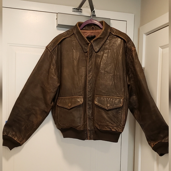 Vintage Avirex Jacket A-2 Military Bomber 1970s 1980s Medium